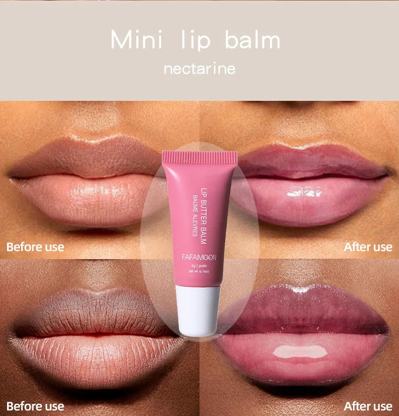 FAFAMON 4 Color Doodle Lip Butter Mirror Nourishing Lip Glaze Set Multicolor Plumping Lip Oil Moisturizing Glass Lip Oil Set