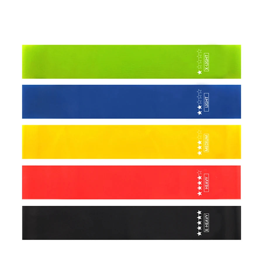 5 Different Levels Resistance Bands Yoga Sport Exercise Elastic Fitness Bands Workout Pilates Home Rubber Bands Gym Accessories