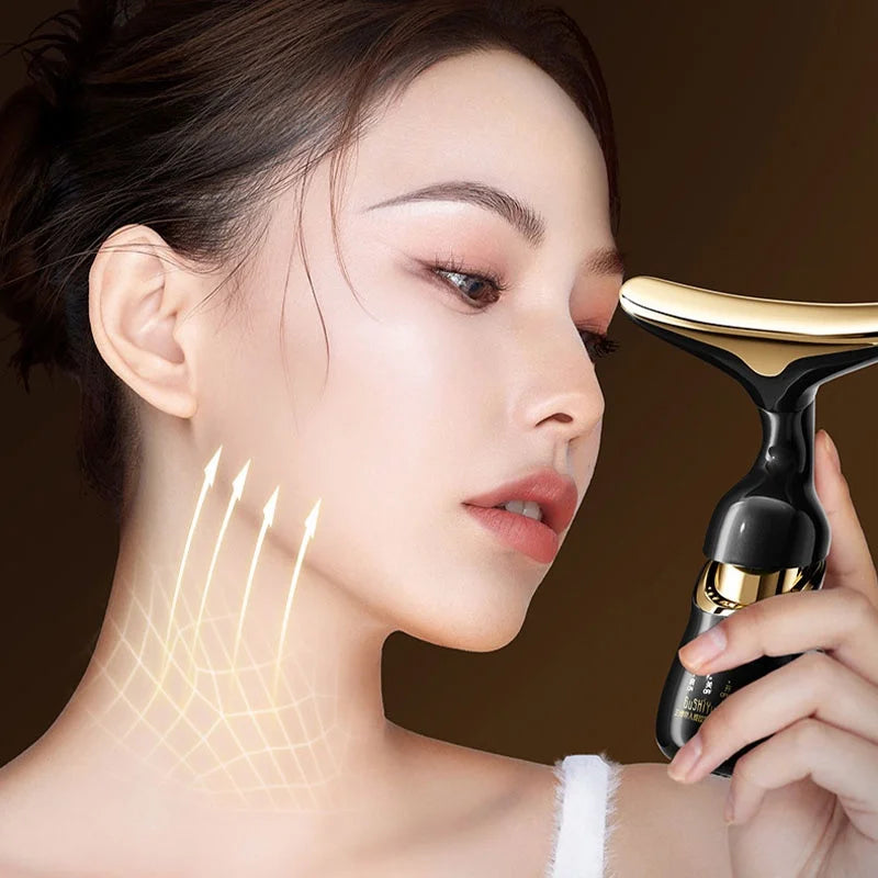 3 In1 Facial Machine All-Round Face Massager Neck Face Eye Lifting Massage Microcurrent Skin Rejuvenation Anti Wrinkle Skin Care