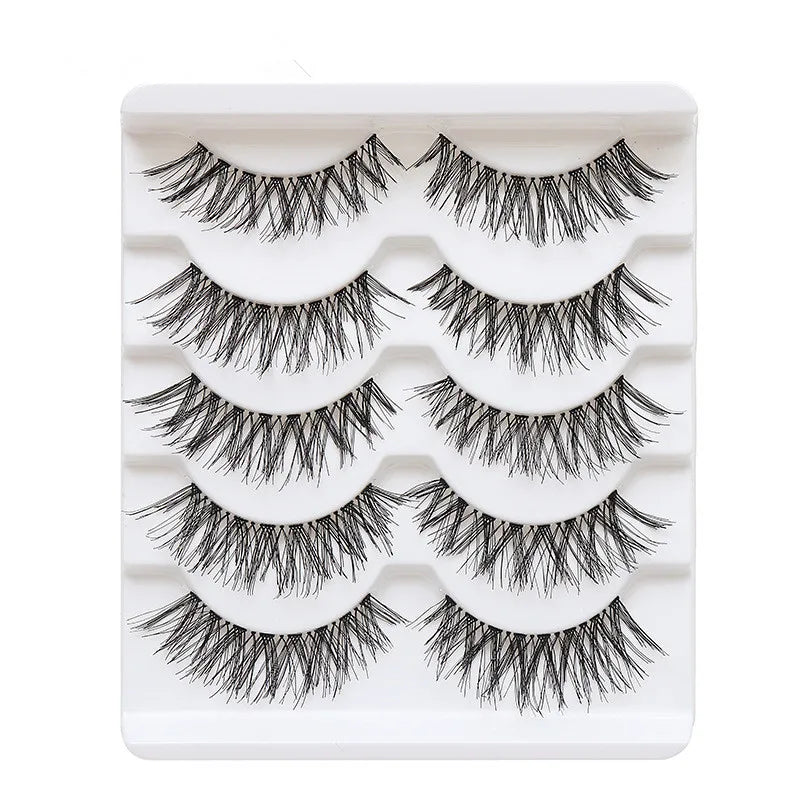 New 5 Pairs Manga Lashe Soft Natural Eyelashes Thick False Eyelashes Demon Eyelashes Daily Dating Makeup Eyelashes Lashes Wispy