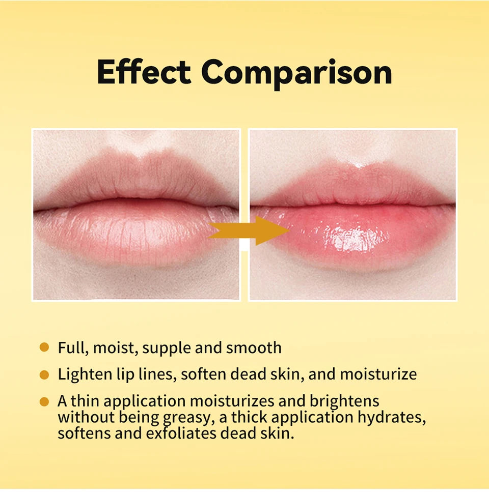 Honey Lip Hydrating Lip Balm & Mask 12hrs Long-lasting Moisture Butter Propolis Lipcerin Gentle Dispenser Exfoliation Twist Kore