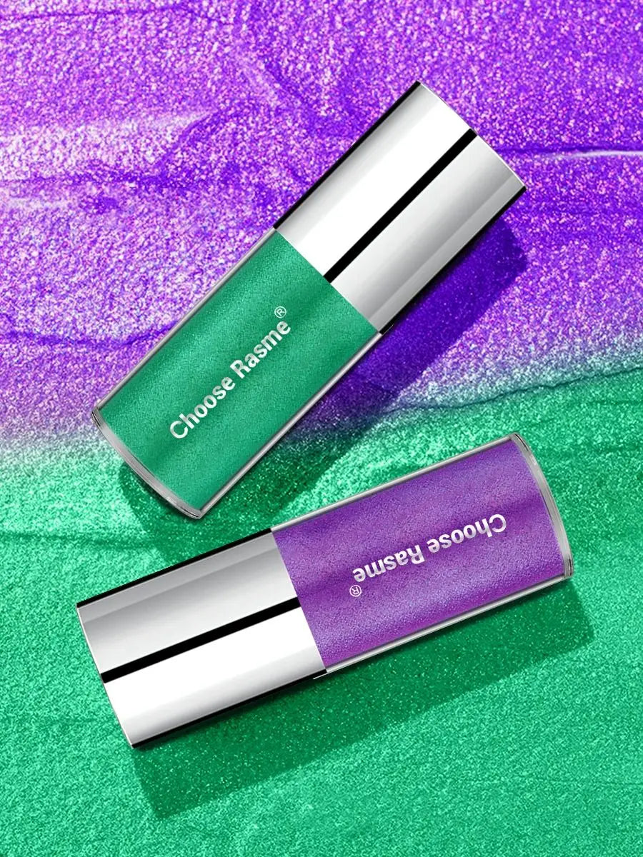 Pearlescent Lip Gloss Lipstick Shining Enchanting Lip Glaze Lasting Ball Party Green Purple