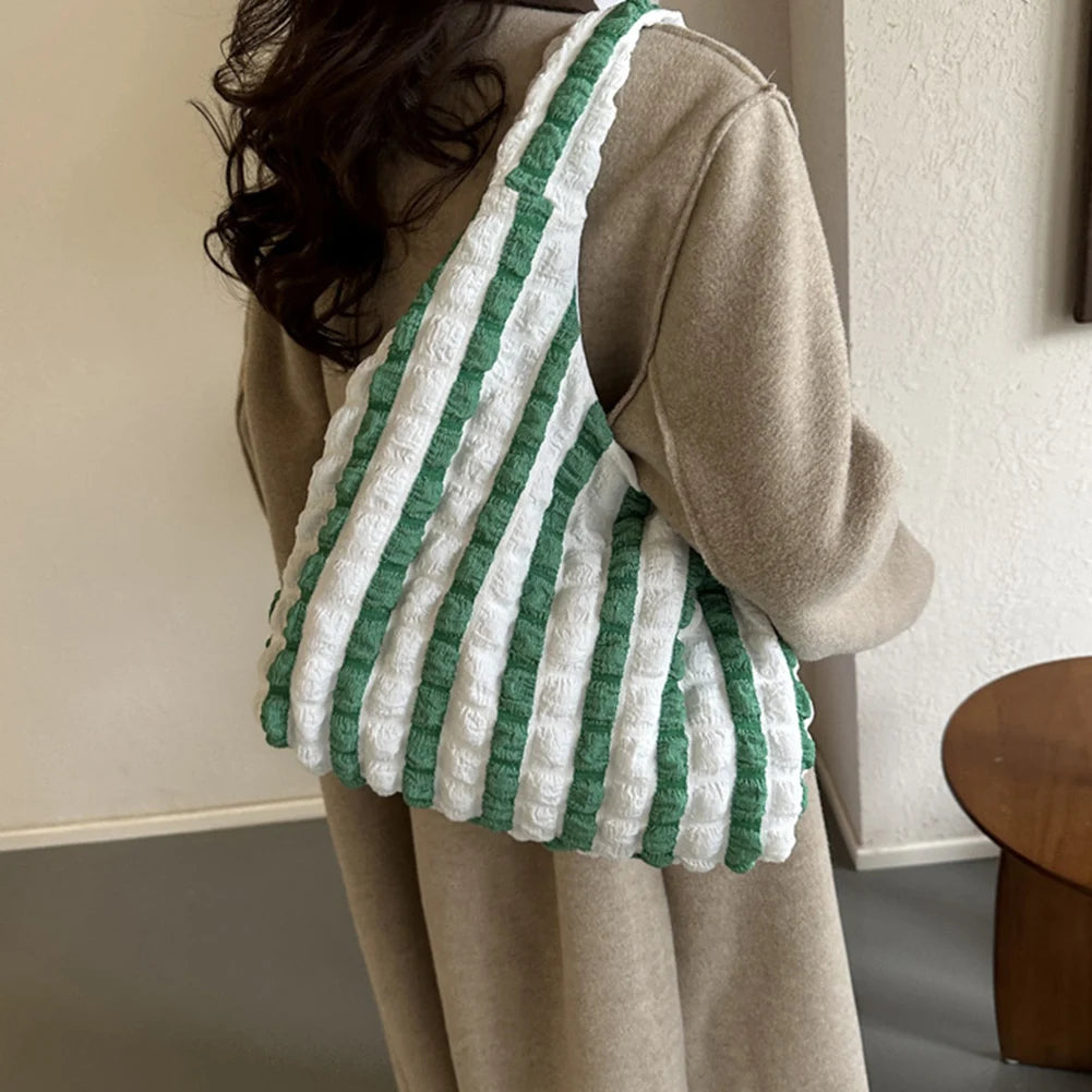 Elegant Handbag Pleated Cloud Bag Female Candy Color Large Capacity Shoulder Bag Handbags Shopping Girls Pouch Tote Bolsas