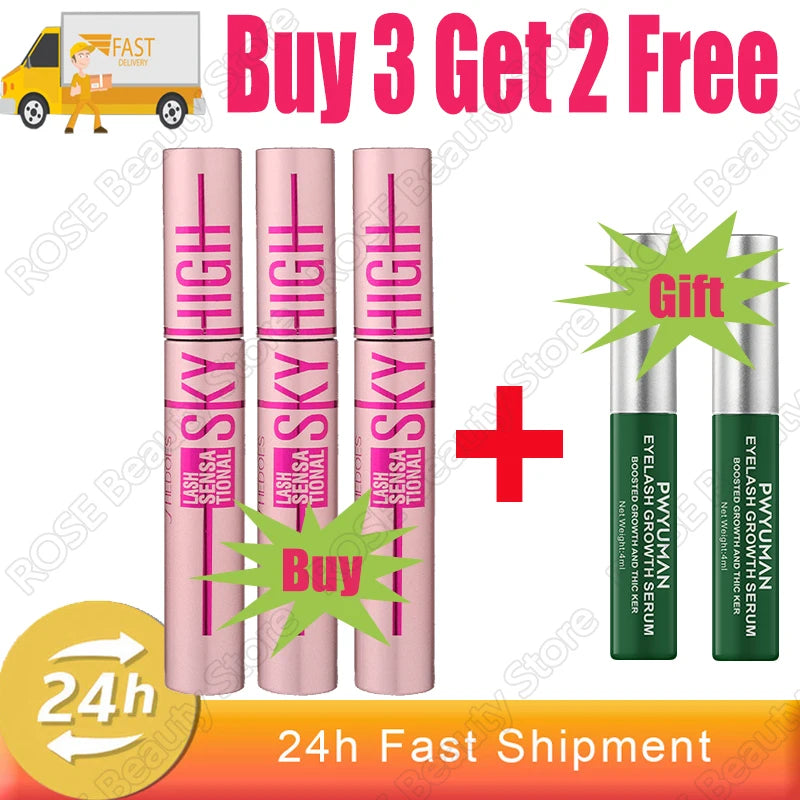 Eyelashes Lengthening Mascara Waterproof Long Lasting Silky Lash Black Eyelashes Extension Make Up Beauty Eye Korean Cosmetic