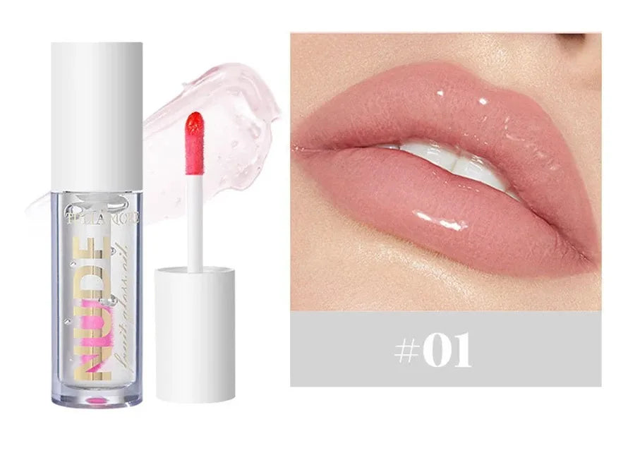 4 Colors Fruit Lip Oil Moisturizing Lip Plump Clear Hydrates And Shines Mirror Water Gloss Lip Glaze Liquid