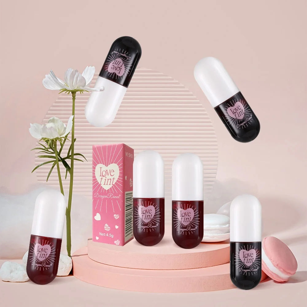 Mirror Lipstick, Water-Dyed Lip Liquid, Lip Glaze, Water-Glossy Mirror Glass Lipstick, Long-Lasting, Not Easy to Stick to the Cup, Lip Glaze, Light and Compact Lip Glaze