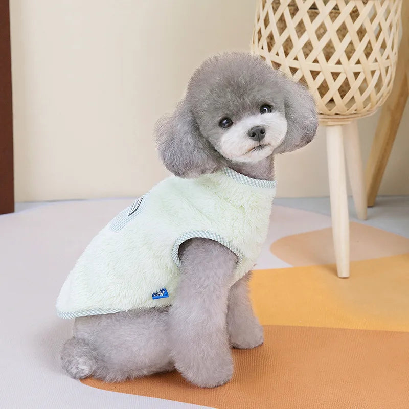 Zipper  Shi Tzu Sweater Clothes For Small Medium Dogs Pet Fur Vest Outfit French Bulldog Autumn Winter Jackets XS 3XL Cats Goods