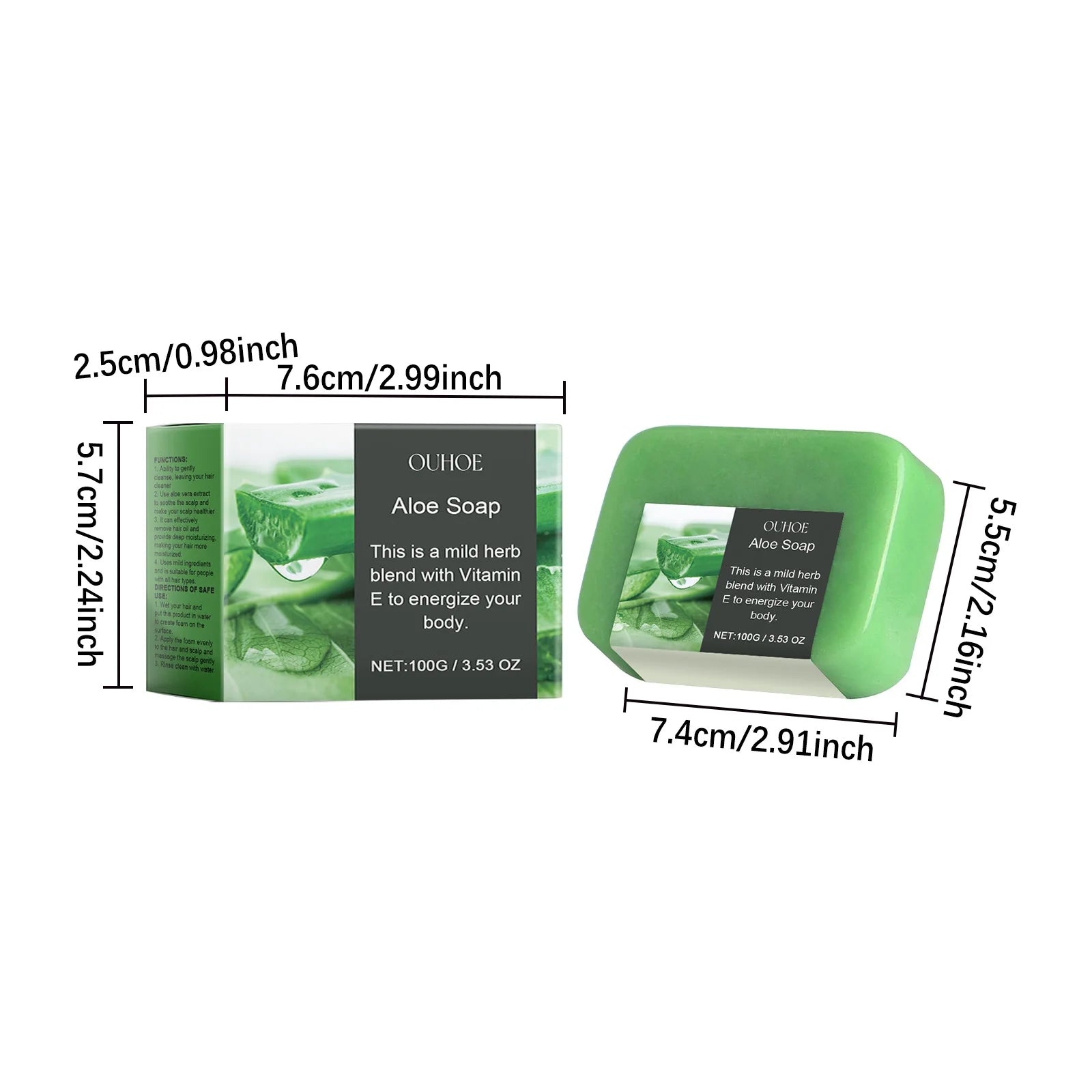 Aloe Nourishing Shampoo Soap Fluffy Strengthening Anti Hair Loss Oil Control Frizzy Curly Repair Damage Hair Shampoo Bar Soap