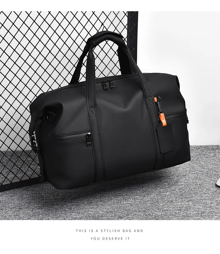 New Cross-border Large Capacity Men's Business Travel Tote for Commuting, Water-resistant Gym Bag for Sports and Fitness