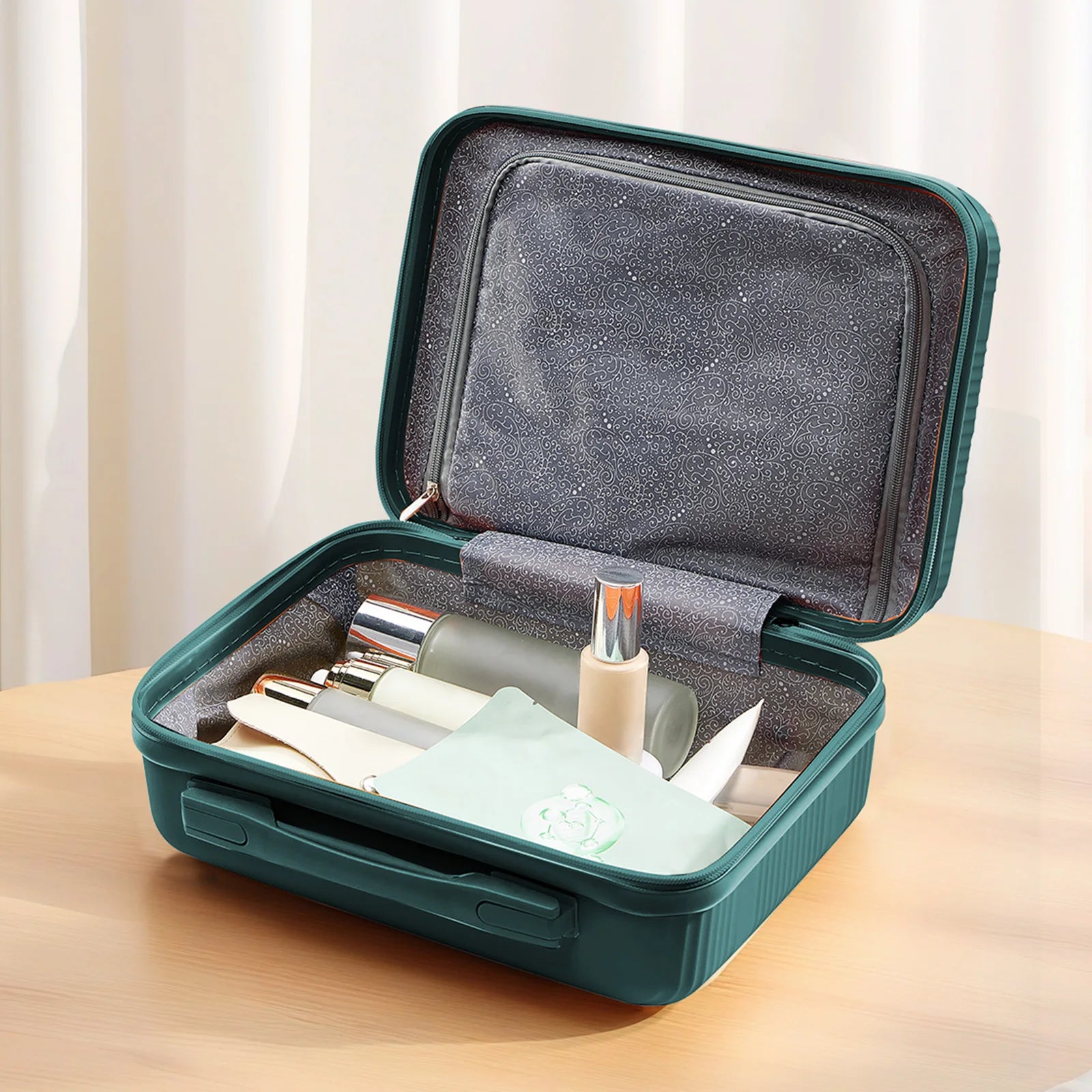 New 13-inch Travel Suitcase Small Carry Make-up Box Luggage Women Girl Mini Storage Handbag Lightweight Travel Case Boarding Bag