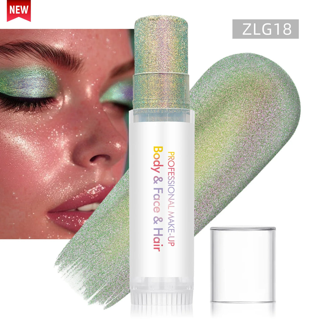 New Body Glitter Stick Face Painting Sequins Gel Mermaid Chunky Glitter Glue for Carnival Hair Body Eye shadow Makeup