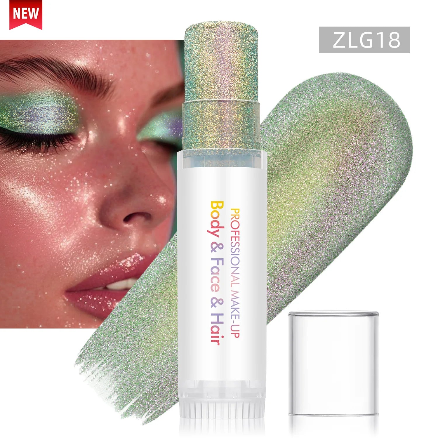 New Body Glitter Stick Face Painting Sequins Gel Mermaid Chunky Glitter Glue for Carnival Hair Body Eye shadow Makeup