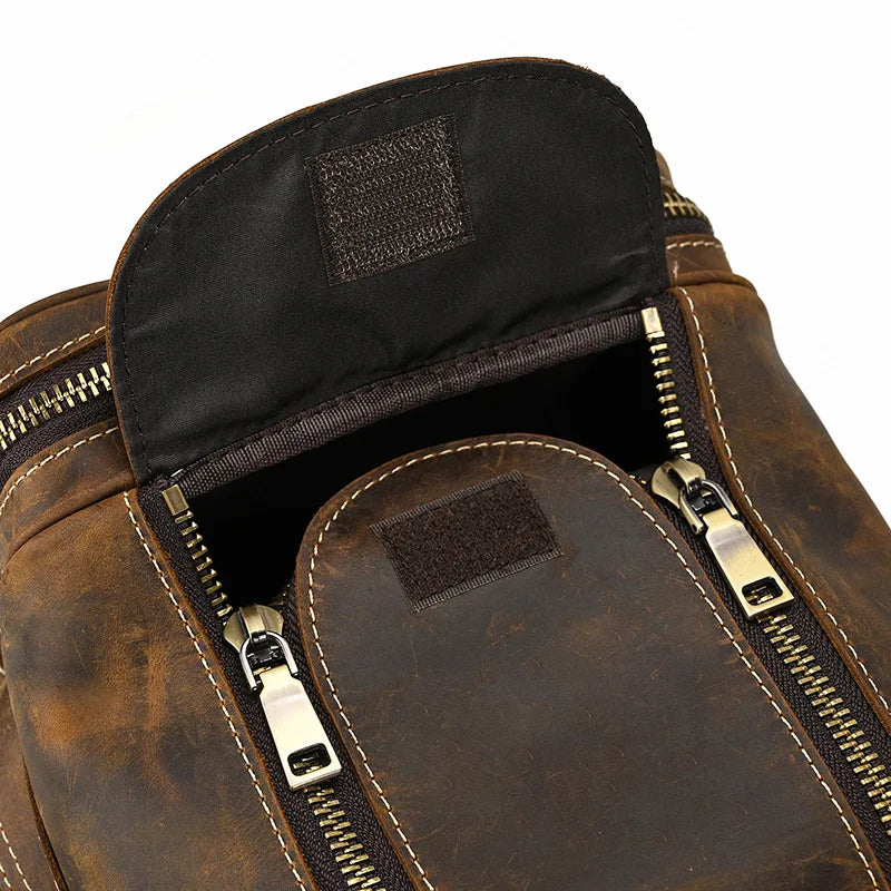 Luufan Crazy Horse Leather Men's Travel Bag Big Travel Duffel Durable Cowhide Weekend Bag Man Genuine Leather Luggage Tote Bag