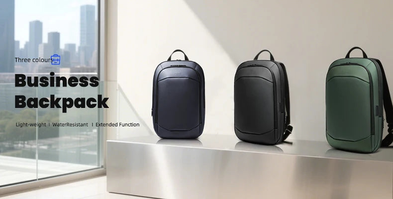 HK Business Roll Top Men's Backpack Large Capacity 15.6 Inch Laptop Bag Waterproof Hiking Travel Backpack Expandable School Bags