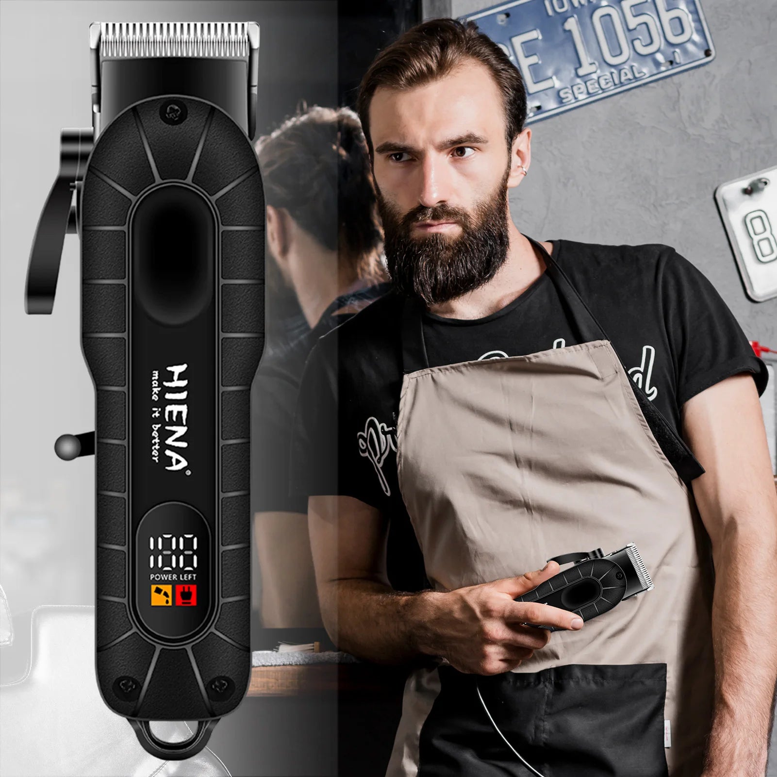 HIENA Beard Trimmer Shavers Hair Clippers set for men Hair cutting machine USB Rechargeable Barber clippers professional Haircut