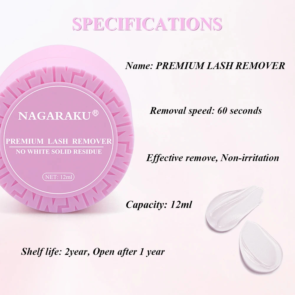 NAGARAKKU Professional Eyelashes Glue Remover False Eyelashes Tools Eyelash Extensions Tools No Smell Cream Cream Remover