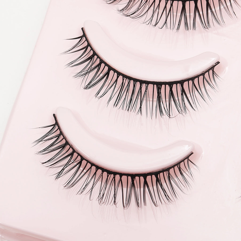 New 5 Pairs Manga Lashe Soft Natural Eyelashes Thick False Eyelashes Demon Eyelashes Daily Dating Makeup Eyelashes Lashes Wispy