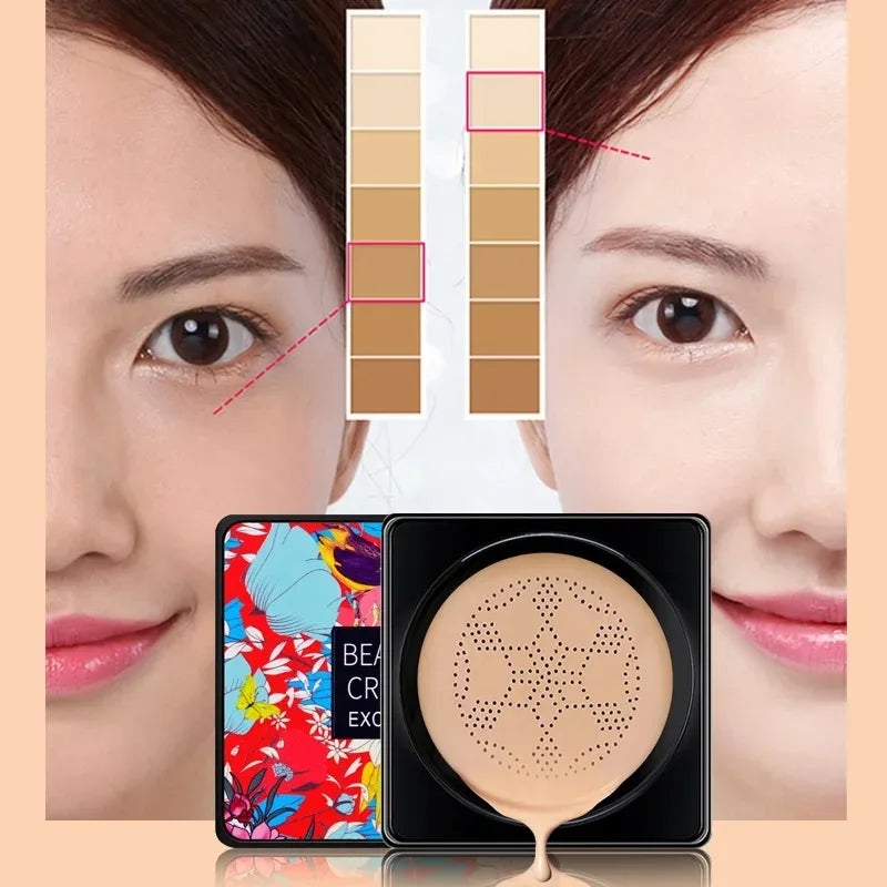BB Cream Mushroom Head Air Cushion Powder Puff Moisturizing Brightening Foundation Concealer CC Cream Base Makeup Cosmetics