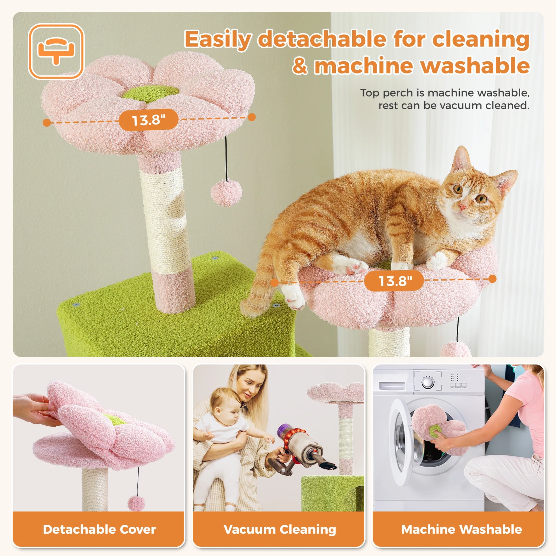 Multi-Level Cat Tree with Scratching Posts, Cozy Condo, Hammock, Large Cat Tower for Indoor Cats, Cat Scratching Board, Cat Toys