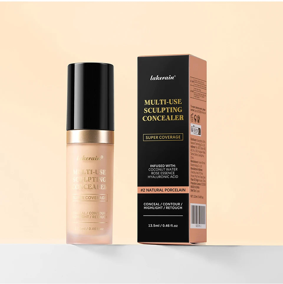 Super Coverage Concealer Multi-Use Cream Oil Free Long Lasting Hydrating Cover Contour Highlight and Retouch Face Makeup
