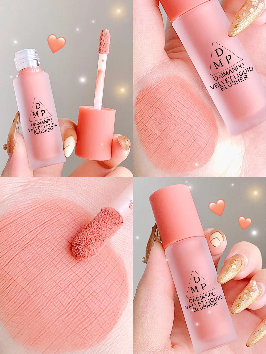 Pink Liquid Blush Eyeshadow Long-acting Waterproof Non-fading Enhance Facial Skin Color Easy-to-color Female Cosmetics