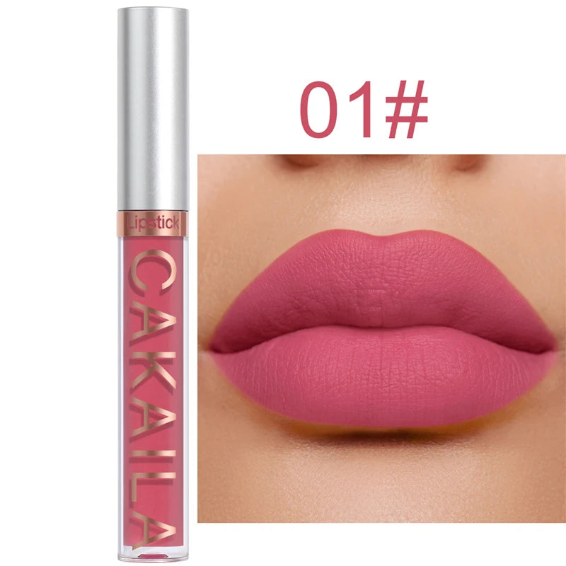 18 Colors Lipsticks Waterproof Sexy Matte Lip Gloss Women Makeup Long Lasting Red Pink Nude Liquid Lipstick Cosmetics