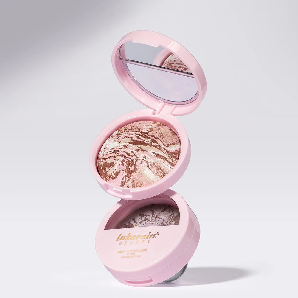 NEW YORK Baked Brighten Color Correcting Powder Foundation Fair Buildable Light to Medium Coverage Demi-Matte Natural Finish