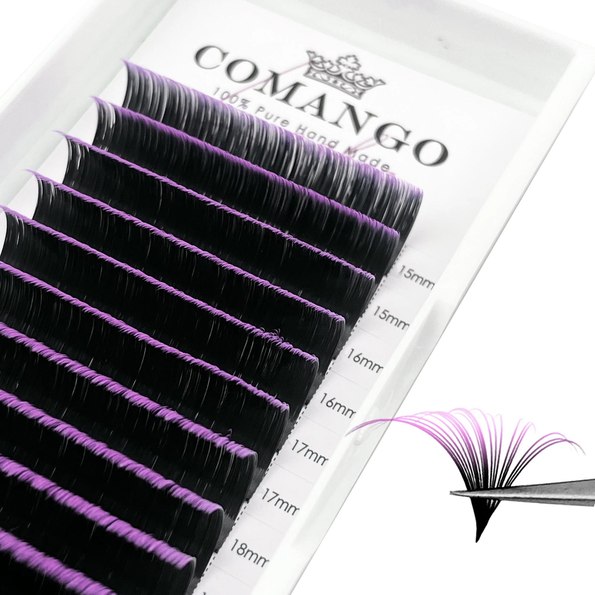 Dark Brown Easy fan Eyelash Extension Mix Mink Individual Ombre Eyelash Lashes High Quality Colorful Blooming Lashes Extension