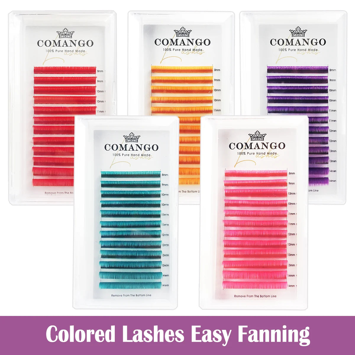 Dark Brown Easy fan Eyelash Extension Mix Mink Individual Ombre Eyelash Lashes High Quality Colorful Blooming Lashes Extension