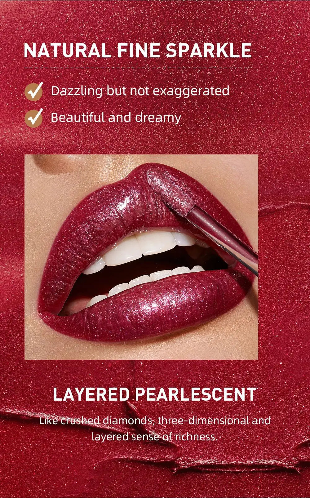 Diamond Shimmer Waterproof Lipgloss 10 Colors Liquid Lipstick Glitter Shiny Pearl Glaze Long Lasting Lip Tint Women Makeup