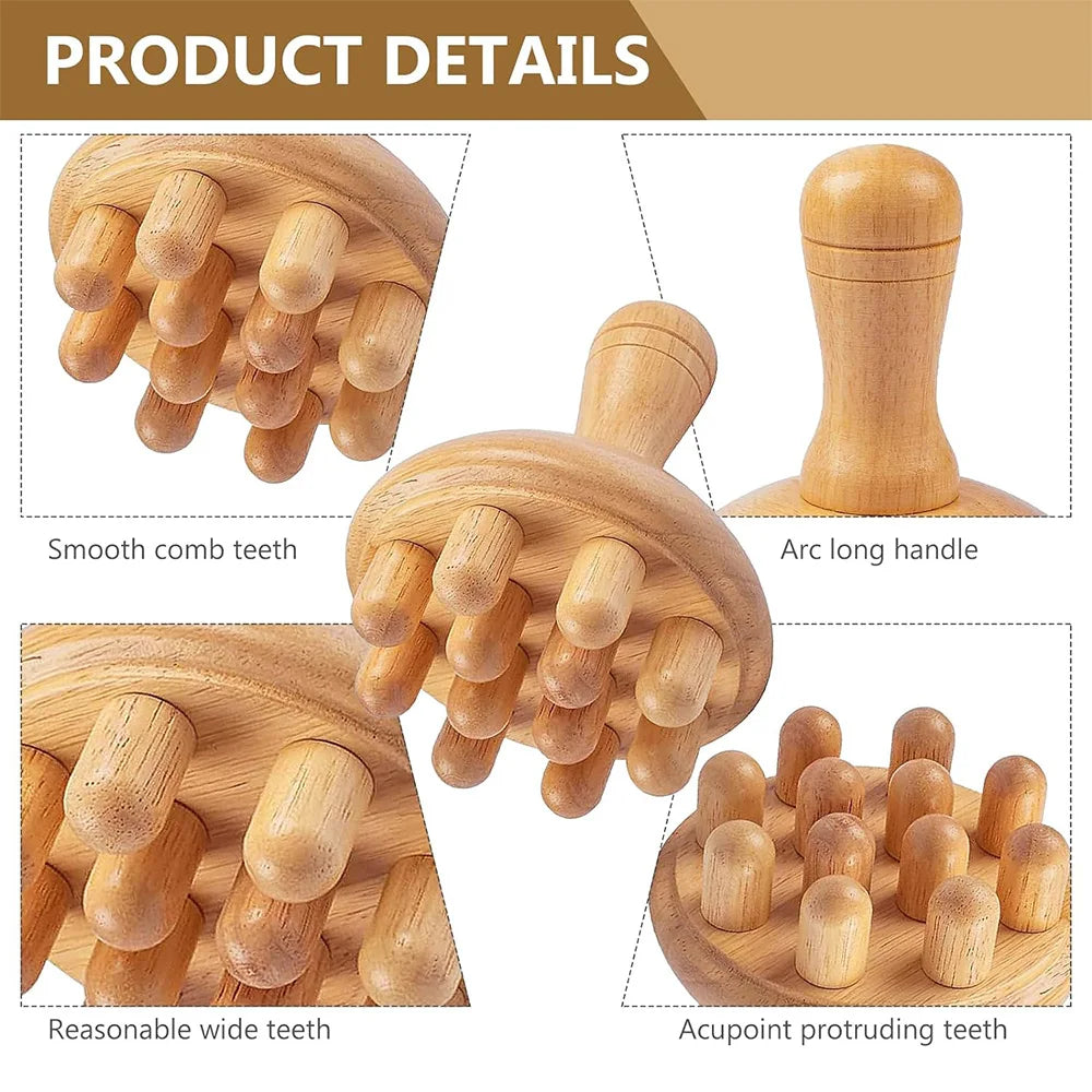 Wood Therapy Massage Roller Stick Wood Massage Cup Wooden Lymphatic Drainage Gua Sha Tool Body Shaping Muscle Massage Relaxation