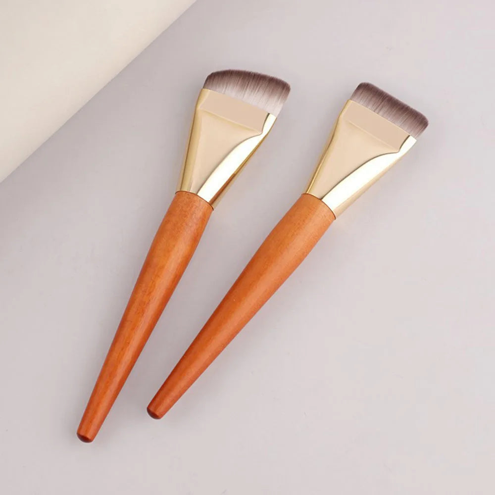 Foundation Brush With Wooden Handle Ultra Thin Flat BB Cream Makeup Brushes Concealer Foundation Natural Look Makeup Tool