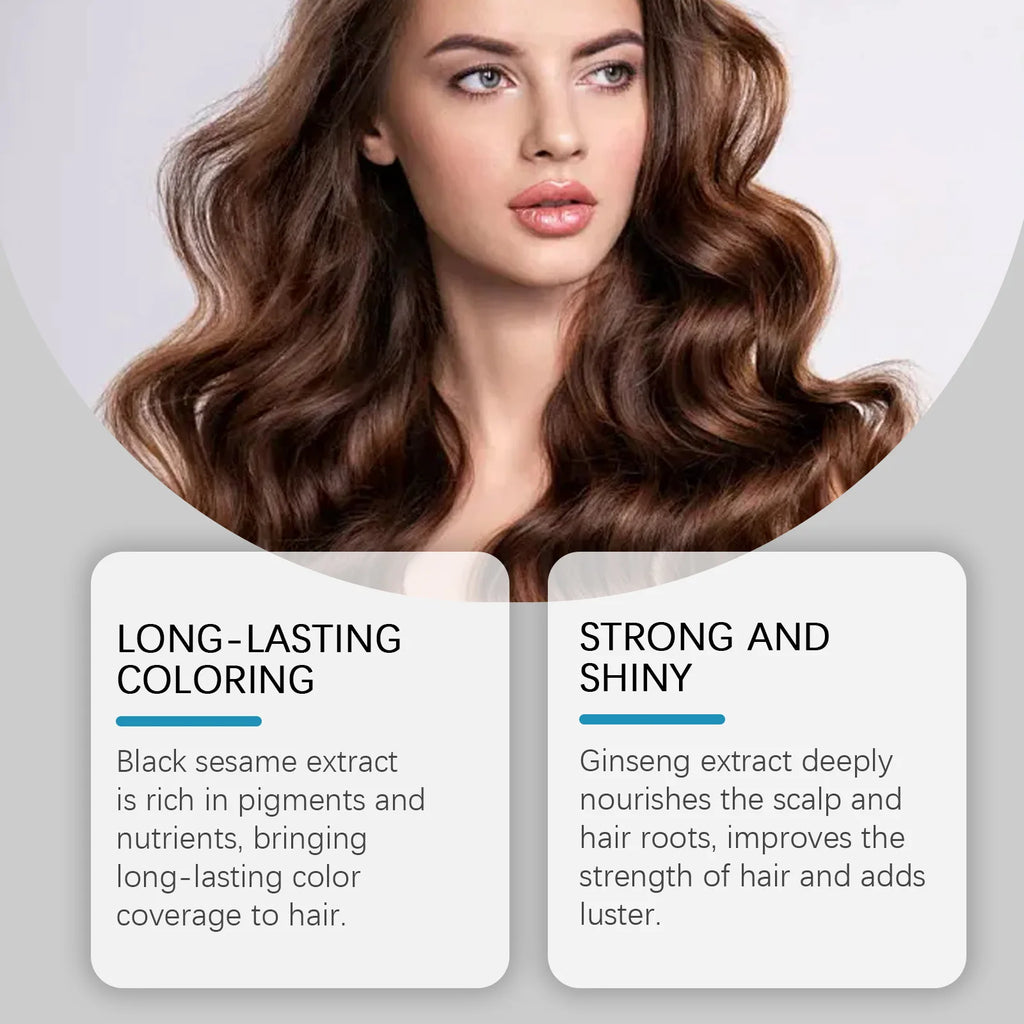 Hair Dye Shampoo Lasting Easy To Color Deep Nourishing Moisturizing Reduce Scalp Irritation Repair Damage Hair Coloring Products