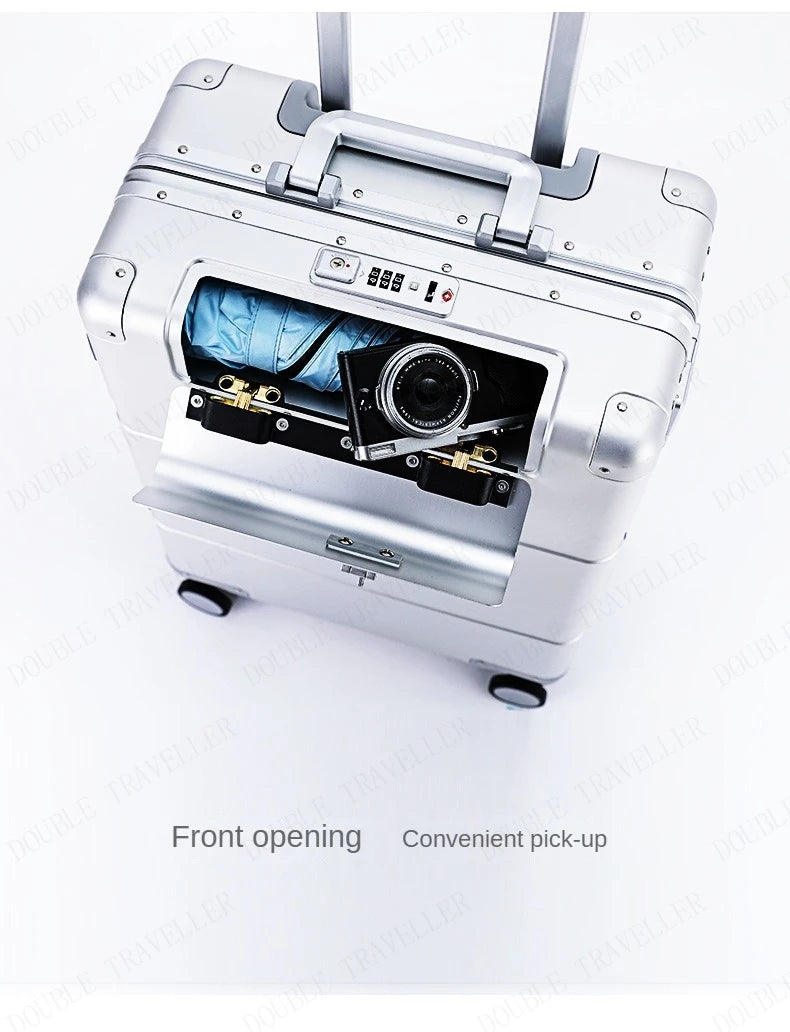 The Latest All Aluminum Travel Luggage High Quality Trolley Suitcase 20 Inch Carry on Luggage Men's and Women's Luggage