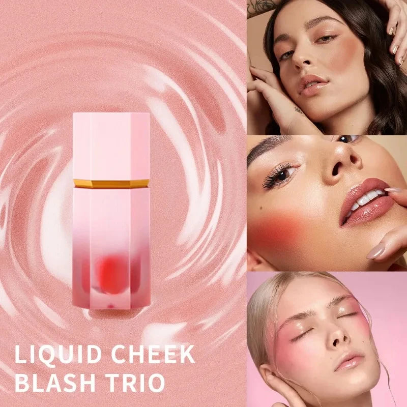8 Colors Liquid Blush Waterproof Multi-purpose Facial Nourishing Blush Stick Cheek Natural Blusher Cute Korean Makeup for Women