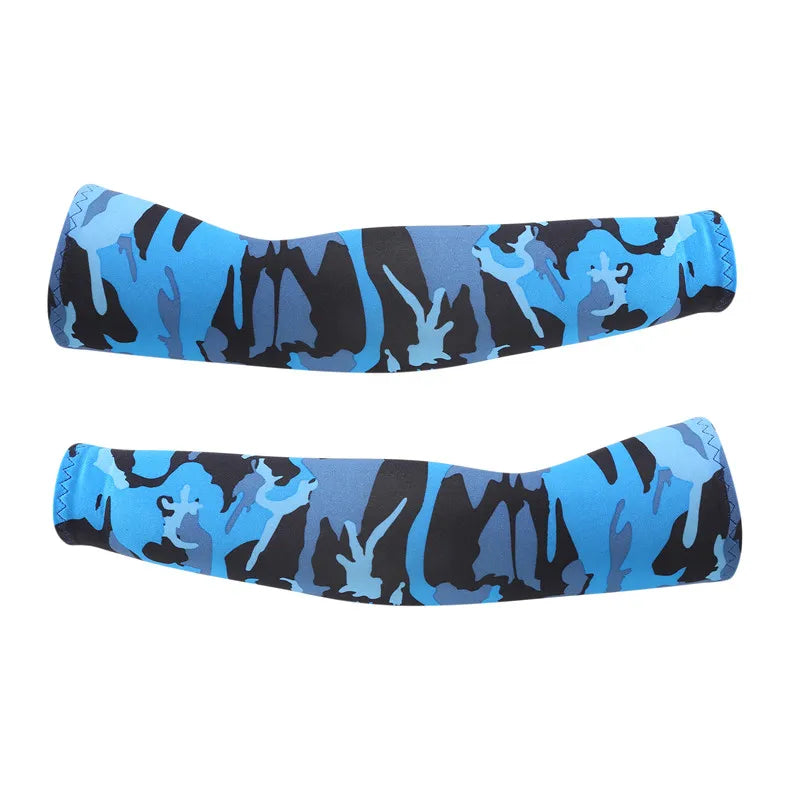 Arm Sleeves Ice Fabric Breathable Quick Dry Running Sportswear Sun UV Protection Long Arm Cover Cycling Arm Sleeves