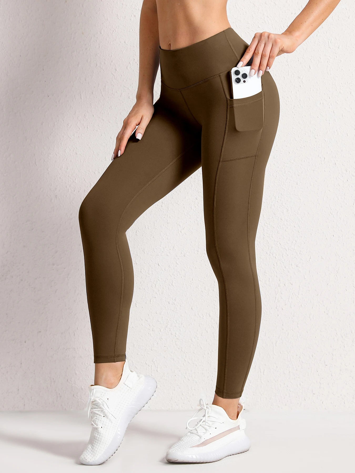 Pockets Fitness High Waist Gym Leggings Women Autumn Skinny Stretch Athletic  Leggings Women Running Outdoors Pockets Pants