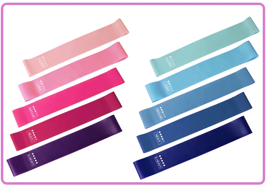 5 Different Levels Resistance Bands Yoga Sport Exercise Elastic Fitness Bands Workout Pilates Home Rubber Bands Gym Accessories