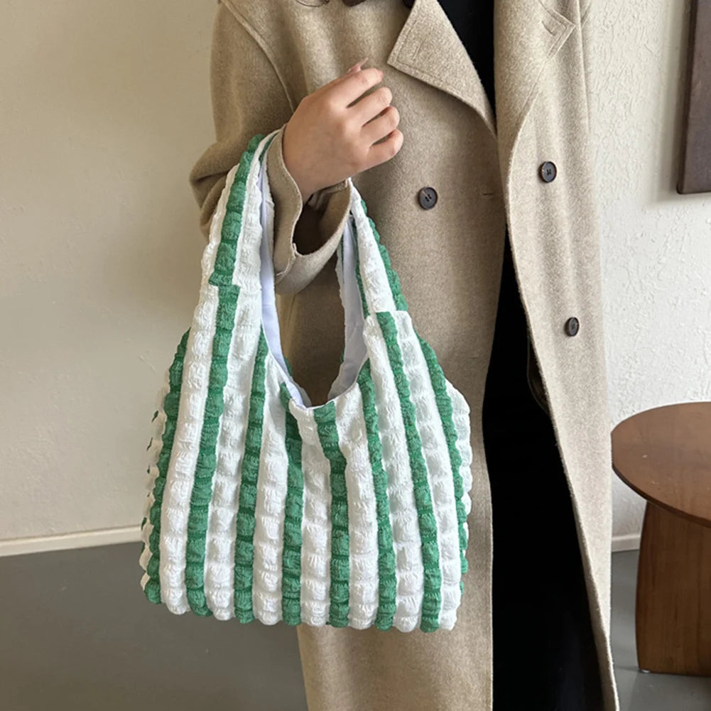 Elegant Handbag Pleated Cloud Bag Female Candy Color Large Capacity Shoulder Bag Handbags Shopping Girls Pouch Tote Bolsas