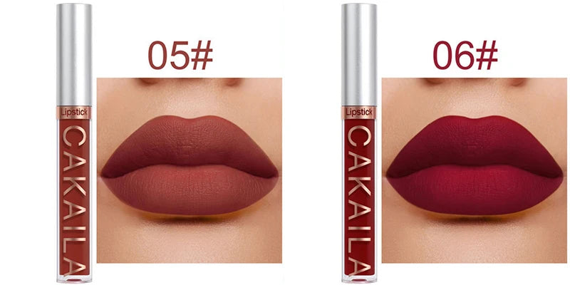 18 Colors Lipsticks Waterproof Sexy Matte Lip Gloss Women Makeup Long Lasting Red Pink Nude Liquid Lipstick Cosmetics