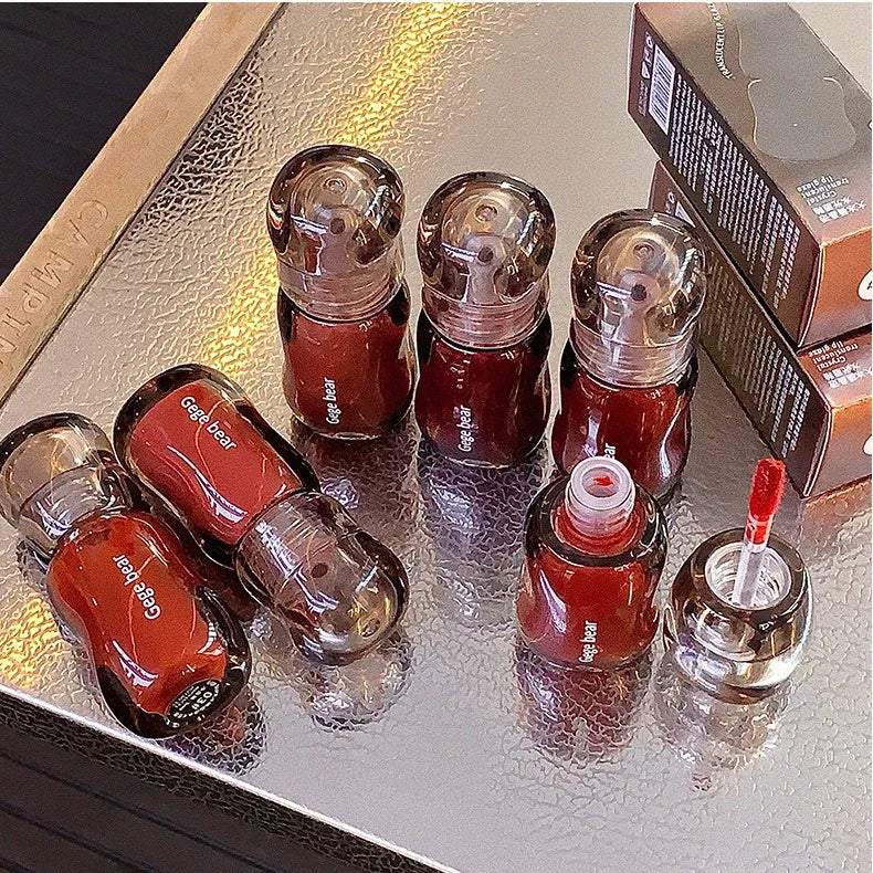 GegeBear Crystal Clear Lipgloss Hydrating Water Liquid Lipstick Light Lip Tint Plumping Non-stick Cup Lips Makeup Women Cosmetic