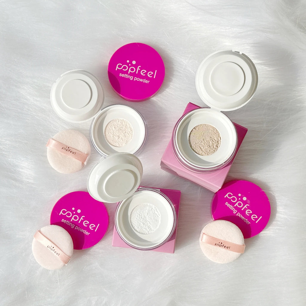 POPFEEL Setting Powder Loose Powder Lightweight Creates Soft Focus Effect Long-Lasting