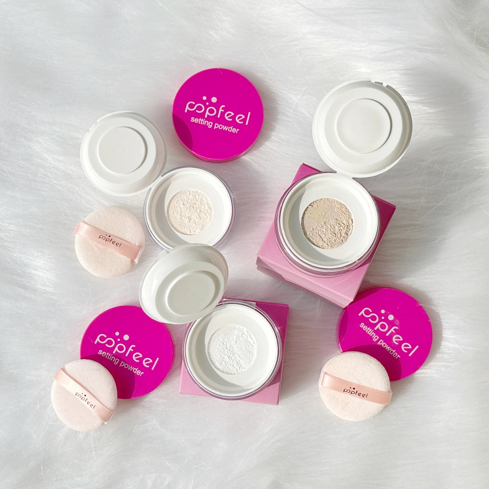 POPFEEL Setting Powder Loose Powder Lightweight Creates Soft Focus Effect Long-Lasting