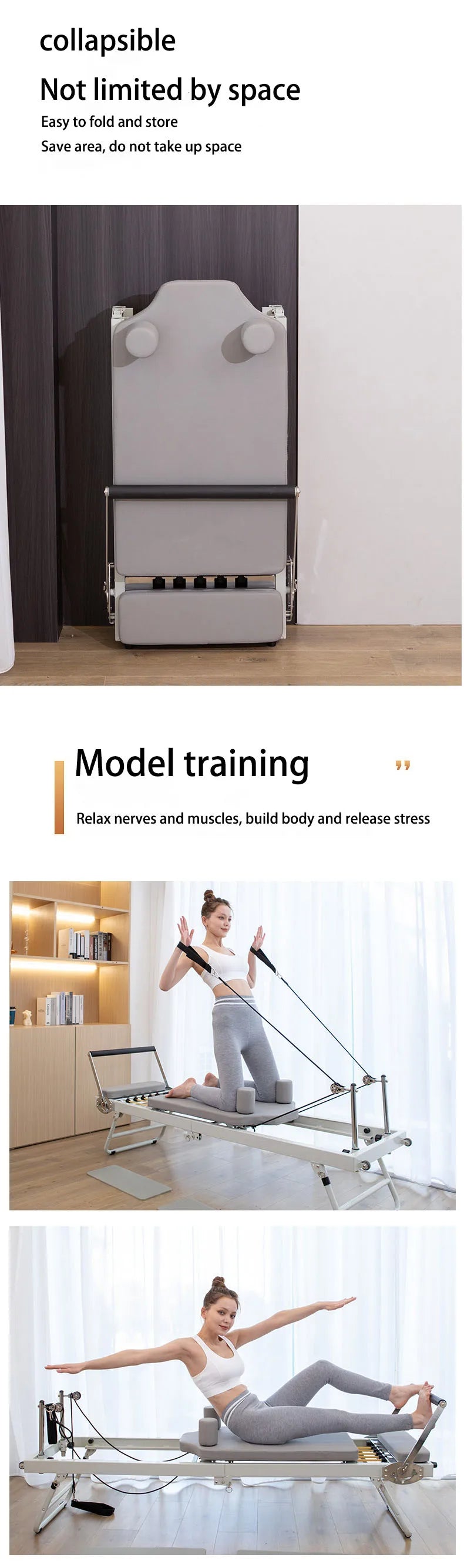 Pilates core bed Yoga trainer multifunction collapsible Fitness equipment gym Exercise plasticity  pilates reformer machine