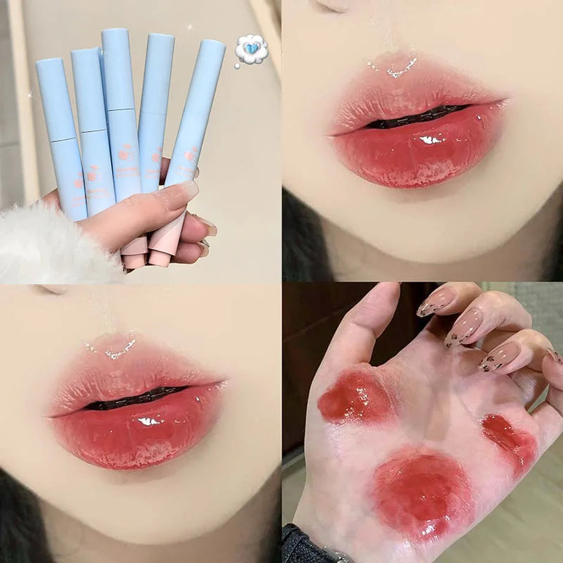 Mirror Glossy Lipstick Long Lasting Moisturizing Natural Lip Plumper Makeup Plumping Lip Glaze Cosmetics Exfoliating for Lips