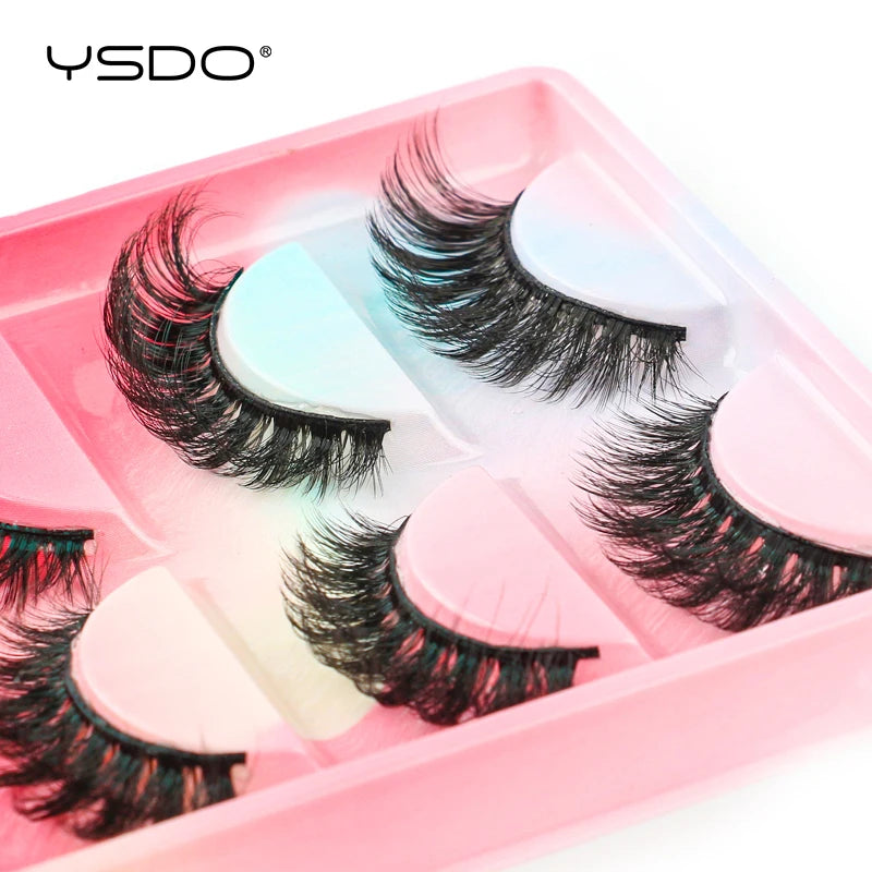 YSDO 5 pairs eyelashes makeup mink strip lashes dramatic eyelashes faux cils natural false eyelashes extension 3d mink eyelashes