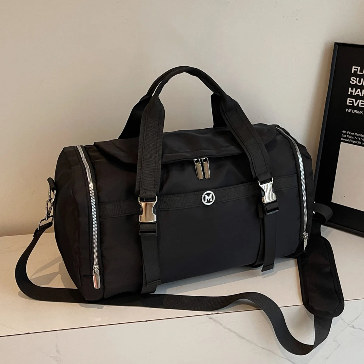 New Travel Bag, Large Capacity, Shoulder Hand Luggage Bag, Travel Storage Bag, Business Trip Boarding Bag, Sports Fitness Bag
