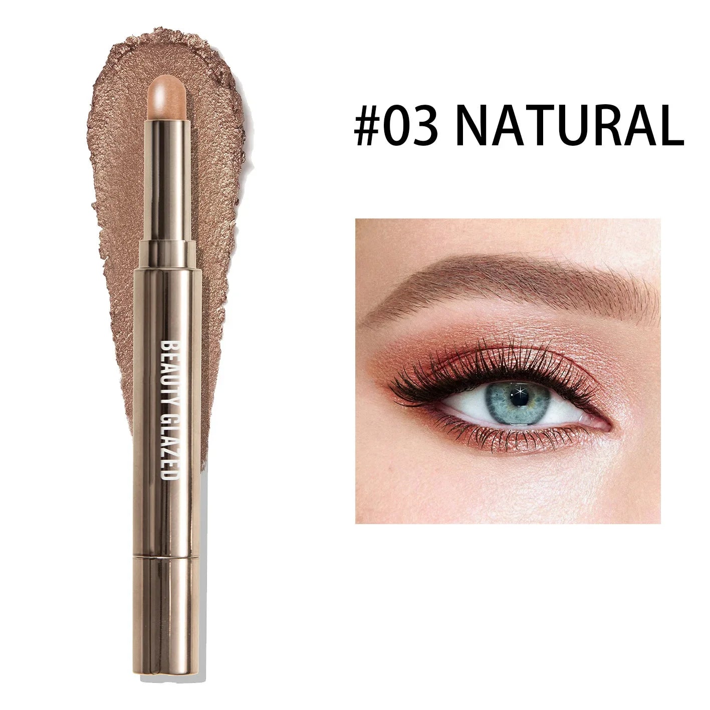 10 Color Double Ended Eye Shadow Stick With Sponge Brush Pearlescent Lasting Eyeshadow Pen Contouring Portable Makeup Cosmetics