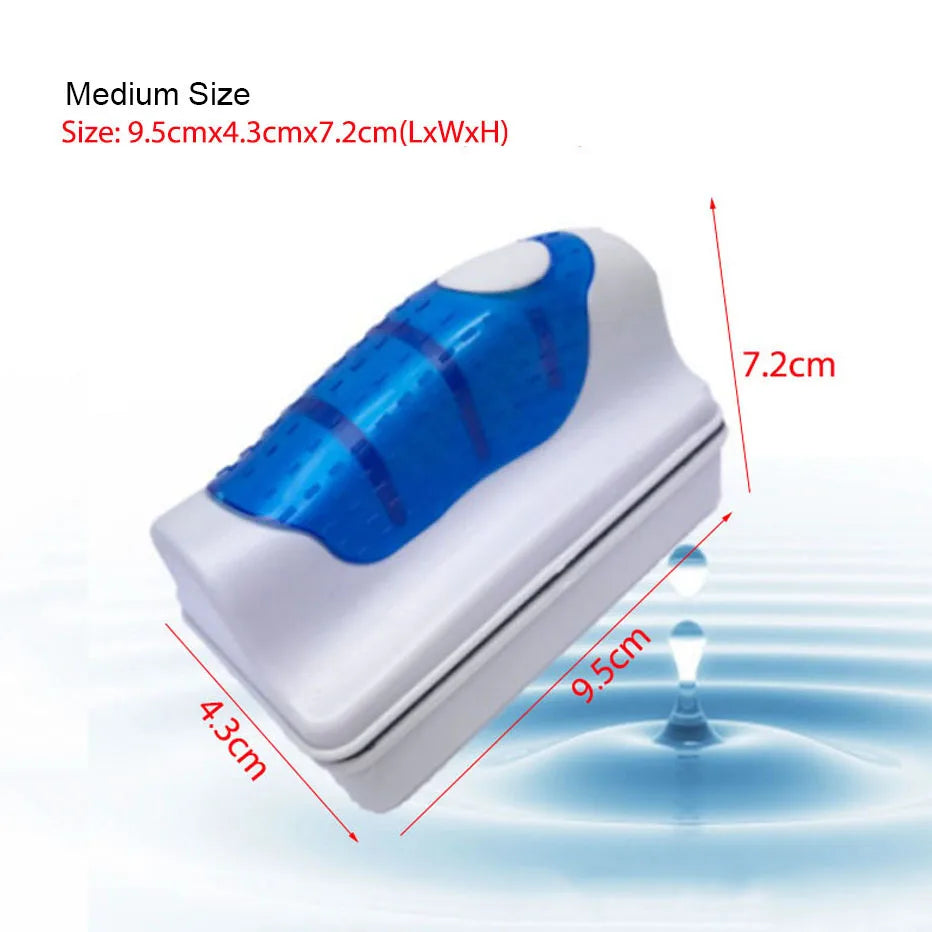 Small Size Magnetic Aquarium Fish Tank Brushes Floating Clean Glass Window Algae Scraper Cleaner Brush Aquarium Accessories