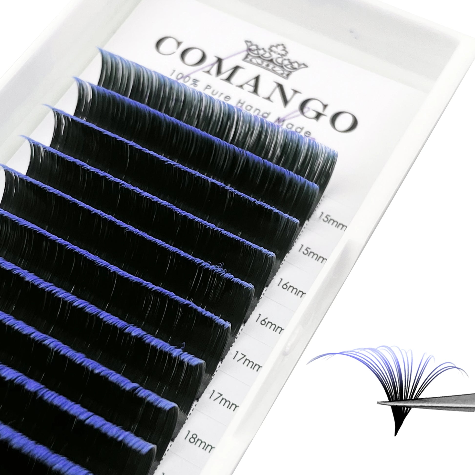 Dark Brown Easy fan Eyelash Extension Mix Mink Individual Ombre Eyelash Lashes High Quality Colorful Blooming Lashes Extension